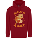 Thanksgiving Christmas Turkey I'm a Cat Childrens Kids Hoodie Red