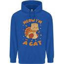 Thanksgiving Christmas Turkey I'm a Cat Childrens Kids Hoodie Royal Blue