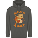 Thanksgiving Christmas Turkey I'm a Cat Childrens Kids Hoodie Storm Grey