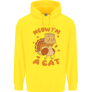 Thanksgiving Christmas Turkey I'm a Cat Childrens Kids Hoodie Yellow