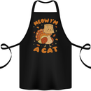 Thanksgiving Christmas Turkey I'm a Cat Cotton Apron 100% Organic Black
