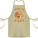 Thanksgiving Christmas Turkey I'm a Cat Cotton Apron 100% Organic Khaki