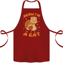 Thanksgiving Christmas Turkey I'm a Cat Cotton Apron 100% Organic Maroon