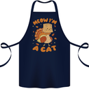 Thanksgiving Christmas Turkey I'm a Cat Cotton Apron 100% Organic Navy Blue