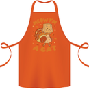 Thanksgiving Christmas Turkey I'm a Cat Cotton Apron 100% Organic Orange