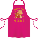 Thanksgiving Christmas Turkey I'm a Cat Cotton Apron 100% Organic Pink