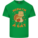 Thanksgiving Christmas Turkey I'm a Cat Kids T-Shirt Childrens Irish Green