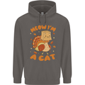 Thanksgiving Christmas Turkey I'm a Cat Mens 80% Cotton Hoodie Charcoal