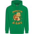 Thanksgiving Christmas Turkey I'm a Cat Mens 80% Cotton Hoodie Irish Green