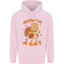 Thanksgiving Christmas Turkey I'm a Cat Mens 80% Cotton Hoodie Light Pink