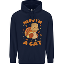 Thanksgiving Christmas Turkey I'm a Cat Mens 80% Cotton Hoodie Navy Blue