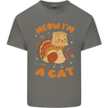 Thanksgiving Christmas Turkey I'm a Cat Mens Cotton T-Shirt Tee Top Charcoal