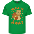 Thanksgiving Christmas Turkey I'm a Cat Mens Cotton T-Shirt Tee Top Irish Green