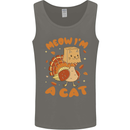 Thanksgiving Christmas Turkey I'm a Cat Mens Vest Tank Top Charcoal