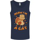 Thanksgiving Christmas Turkey I'm a Cat Mens Vest Tank Top Navy Blue