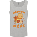Thanksgiving Christmas Turkey I'm a Cat Mens Vest Tank Top Sports Grey
