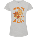 Thanksgiving Christmas Turkey I'm a Cat Womens Petite Cut T-Shirt Sports Grey