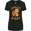 Thanksgiving Christmas Turkey I'm a Cat Womens Wider Cut T-Shirt Black