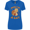 Thanksgiving Christmas Turkey I'm a Cat Womens Wider Cut T-Shirt Royal Blue