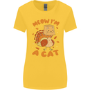 Thanksgiving Christmas Turkey I'm a Cat Womens Wider Cut T-Shirt Yellow