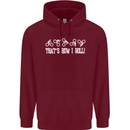 That's how I Roll Bike Fun Cyclist Funny Childrens Kids Hoodie Maroon