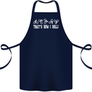 That's how I Roll Bike Fun Cyclist Funny Cotton Apron 100% Organic Navy Blue