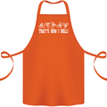 That's how I Roll Bike Fun Cyclist Funny Cotton Apron 100% Organic Orange