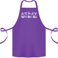 That's how I Roll Bike Fun Cyclist Funny Cotton Apron 100% Organic Purple