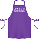 That's how I Roll Bike Fun Cyclist Funny Cotton Apron 100% Organic Purple
