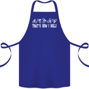 That's how I Roll Bike Fun Cyclist Funny Cotton Apron 100% Organic Royal Blue