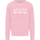 That's how I Roll Bike Fun Cyclist Funny Kids Sweatshirt Jumper Light Pink