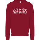 That's how I Roll Bike Fun Cyclist Funny Kids Sweatshirt Jumper Red