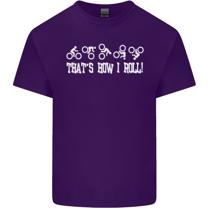 That's how I Roll Bike Fun Cyclist Funny Mens Cotton T-Shirt Tee Top Purple