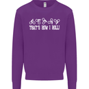 That's how I Roll Bike Fun Cyclist Funny Mens Sweatshirt Jumper Purple