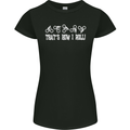 That's how I Roll Bike Fun Cyclist Funny Womens Petite Cut T-Shirt Black