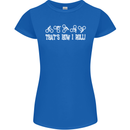 That's how I Roll Bike Fun Cyclist Funny Womens Petite Cut T-Shirt Royal Blue