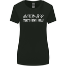 That's how I Roll Bike Fun Cyclist Funny Womens Wider Cut T-Shirt Black