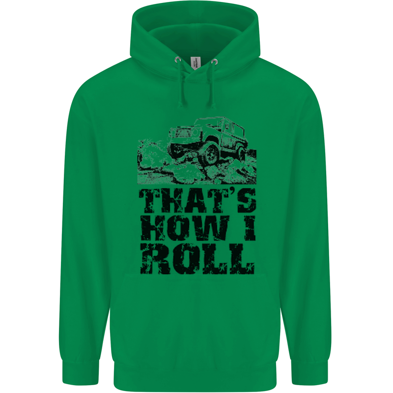 Thats How I Roll Role Playing Games RPG Mens 80% Cotton Hoodie Irish Green