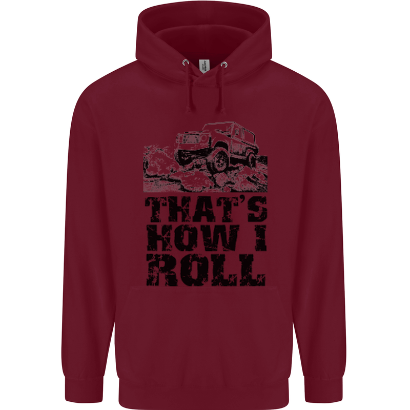 Thats How I Roll Role Playing Games RPG Mens 80% Cotton Hoodie Maroon