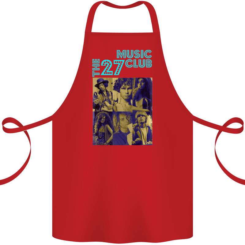 The 27 Music Club Cotton Apron 100% Organic Red