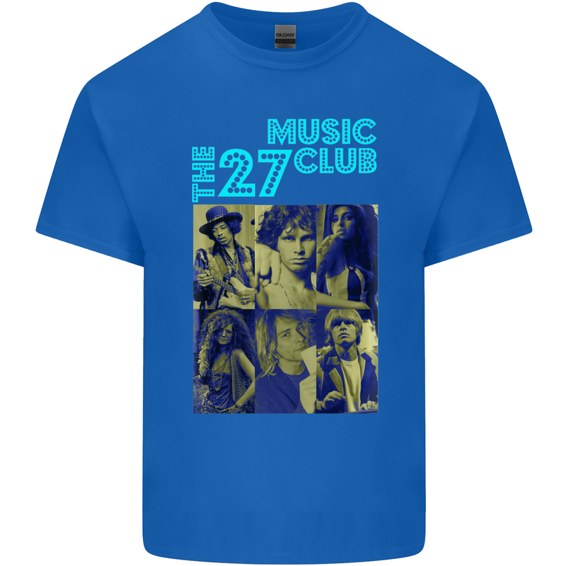 The 27 Music Club Mens Cotton T-Shirt Tee Top Royal Blue