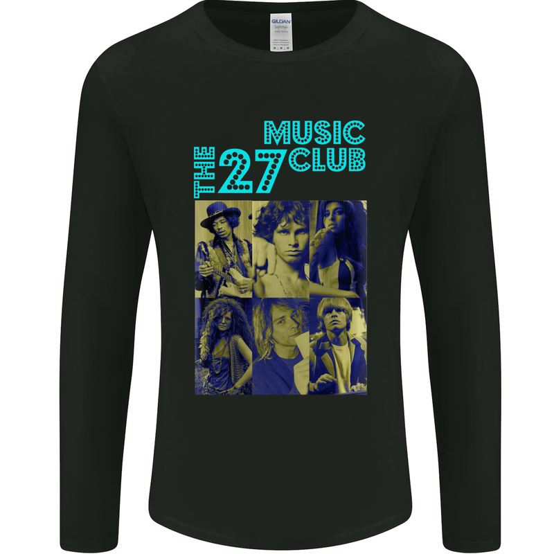 The 27 Music Club Mens Long Sleeve T-Shirt Black