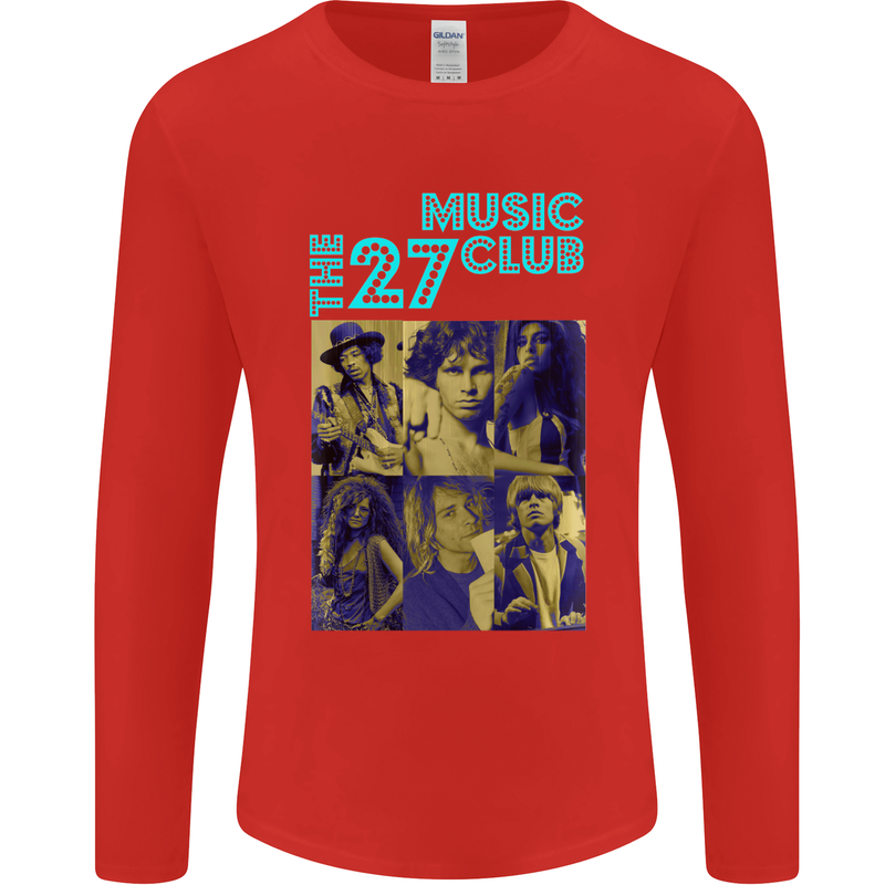 The 27 Music Club Mens Long Sleeve T-Shirt Red