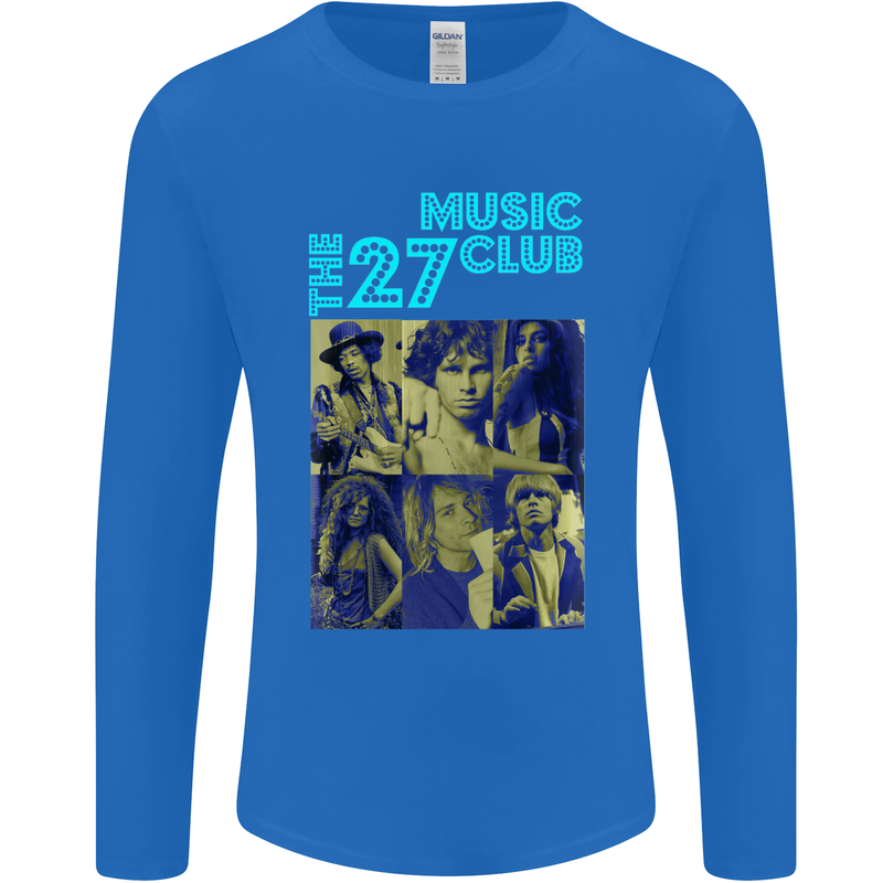The 27 Music Club Mens Long Sleeve T-Shirt Royal Blue