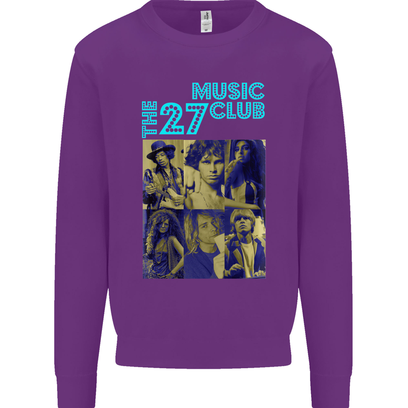 The 27 Music Club Mens Sweatshirt Jumper Purple