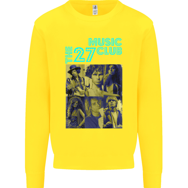 The 27 Music Club Mens Sweatshirt Jumper Yellow
