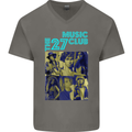 The 27 Music Club Mens V-Neck Cotton T-Shirt Charcoal