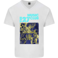 The 27 Music Club Mens V-Neck Cotton T-Shirt White