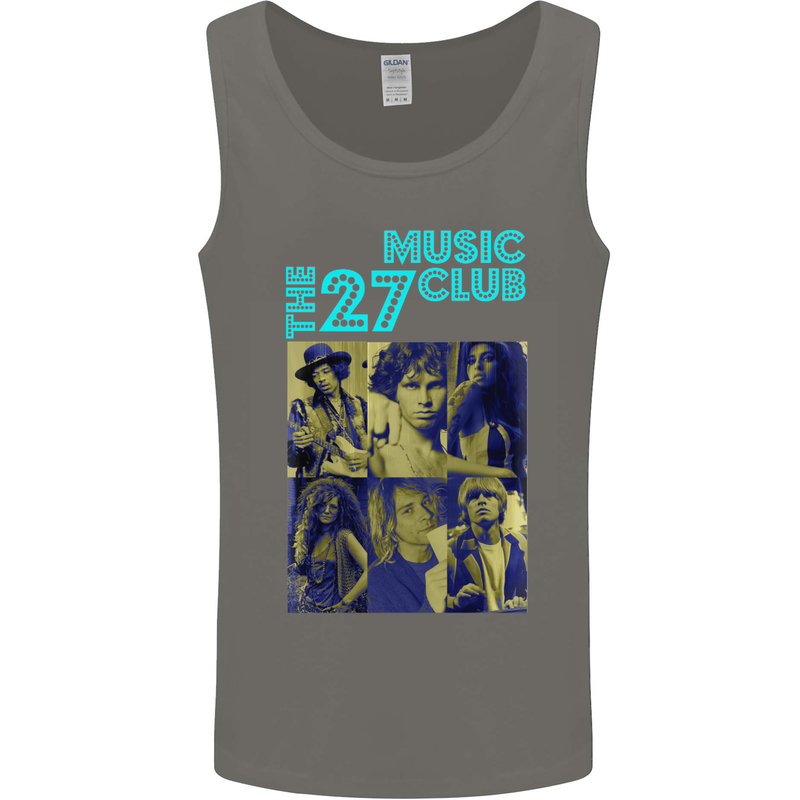 The 27 Music Club Mens Vest Tank Top Charcoal