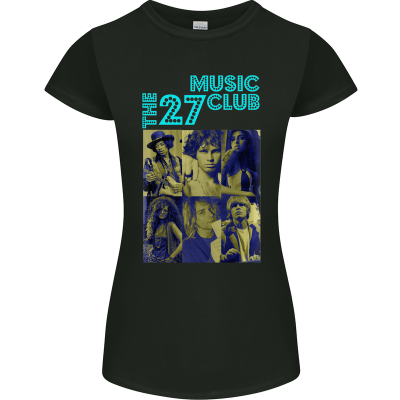 The 27 Music Club Womens Petite Cut T-Shirt Black